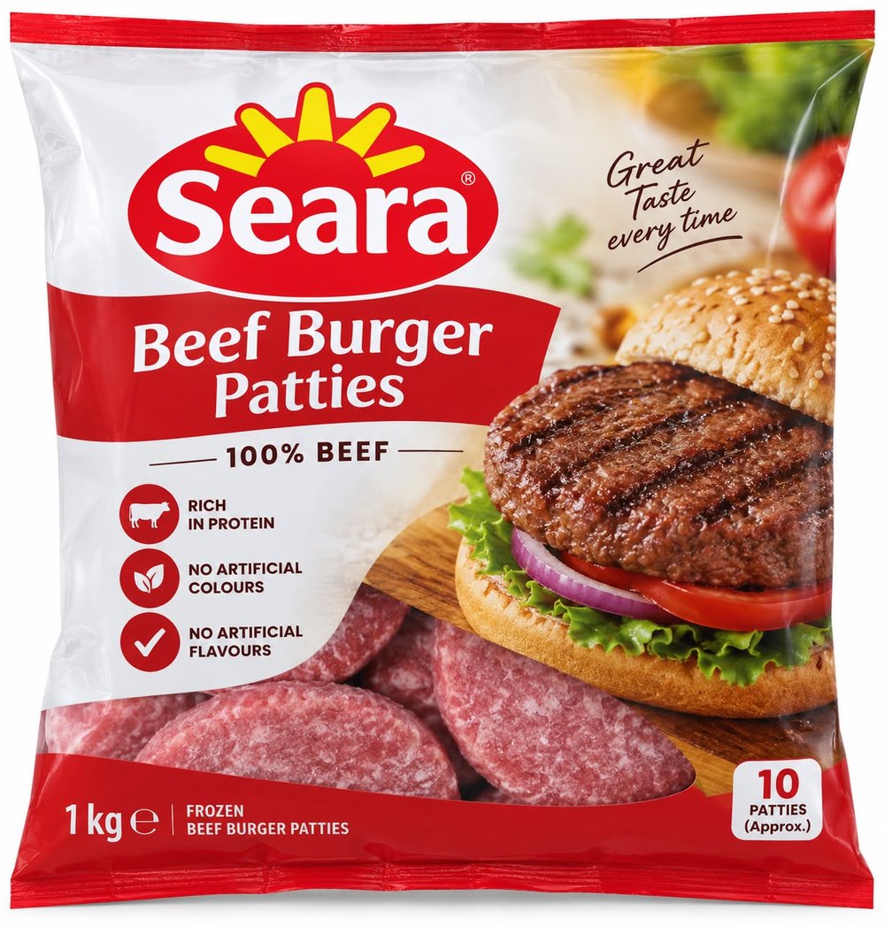 Seara Beef Burger Patties 1kg