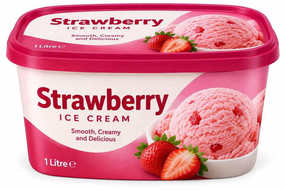 Strawberry Ice Cream 1L
